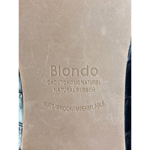 Blondo Women’s 10 Black Silvia Crocodile Textured Leather Slip On Loafers NEW - Picture 9 of 9